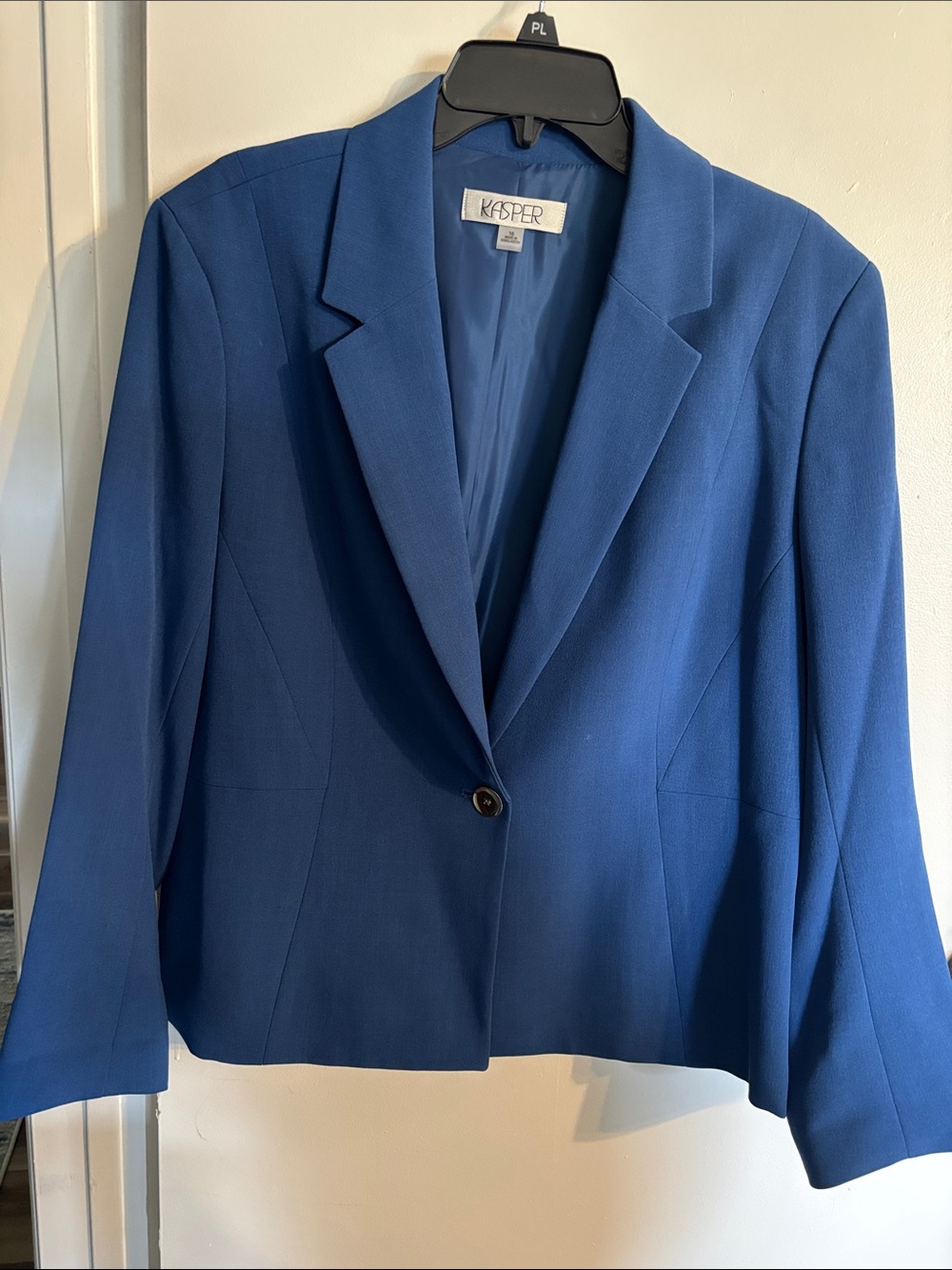 Kasper Women's Blue Single-Button Blazer